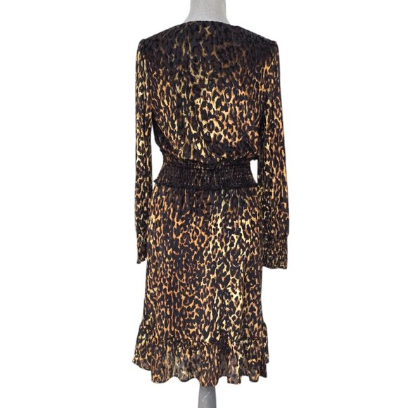 Tahari Women's Black Burnout Velvet Long Sleeve Dress Size M Sample Dress - Picture 5 of 7